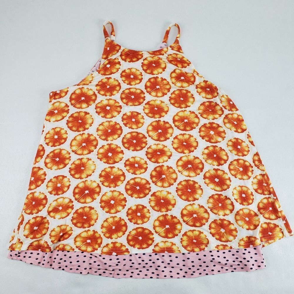 Porridge Anthropologie Floral Cami Top Womens Medium Orange Swing Layered Tank - Picture 3 of 12